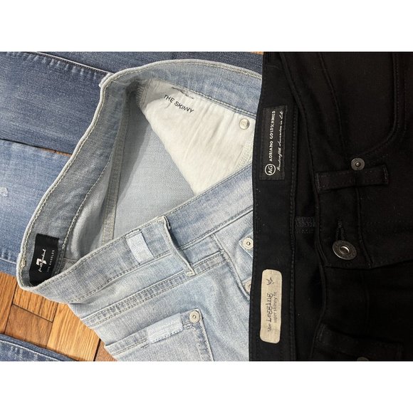 American Eagle Jeans Jeggings Womens Size 00 0 24-25” Waist Lot 12 Shorts Pants - Picture 5 of 15